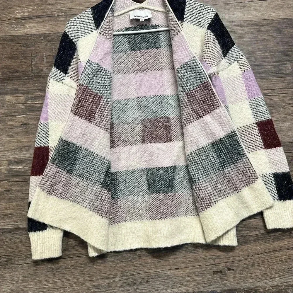 Heartloom Plaid Patchwork Cardigan Sweater - Multicolor - Picture 2 of 6